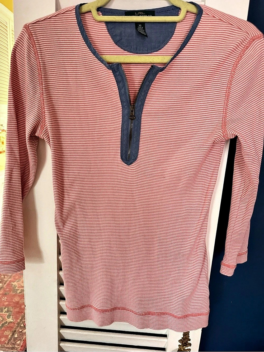 Lauren Jeans Co. Long Sleeve Gingham Top Size XS